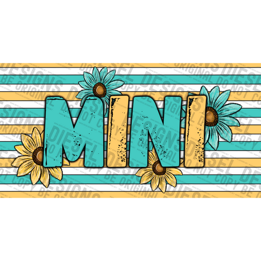 Mini Sunflowers | 300 DPI | 12oz Kids Tumbler Wrap