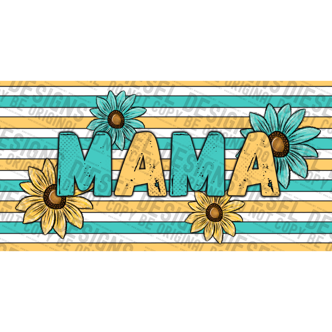 Mama Sunflowers Libby | 300 DPI | 20 oz Skinny Tumbler Wrap