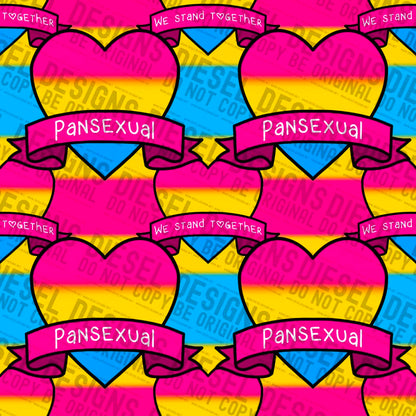 Pansexual stand together  | 300 DPI | 12" x 12" | Seamless File