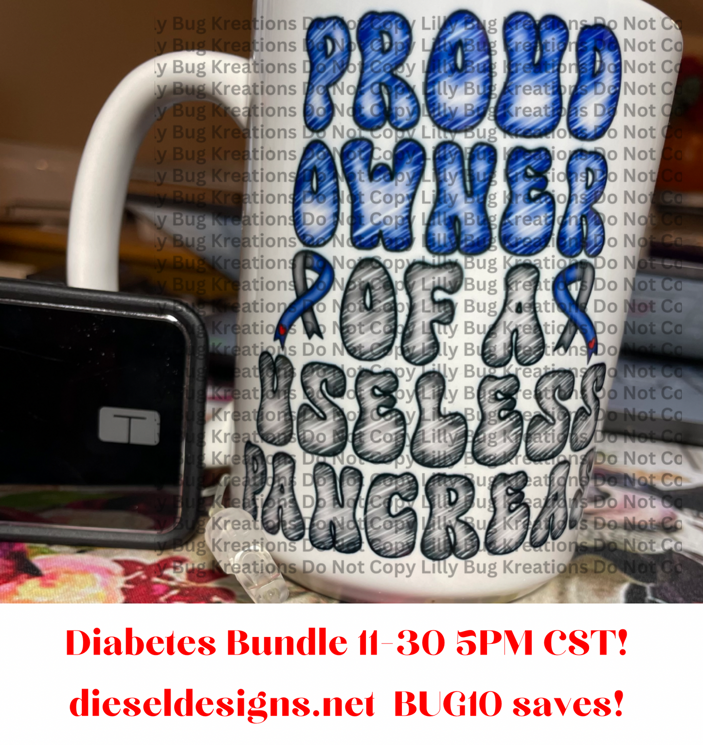 Diabetes Bundle | 300 DPI | PNG | Seamless | Tumbler Wraps