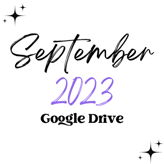 September 2023 Google Drive | 300 DPI | Transparent PNG | Seamless | Tumbler Wraps | Clipart
