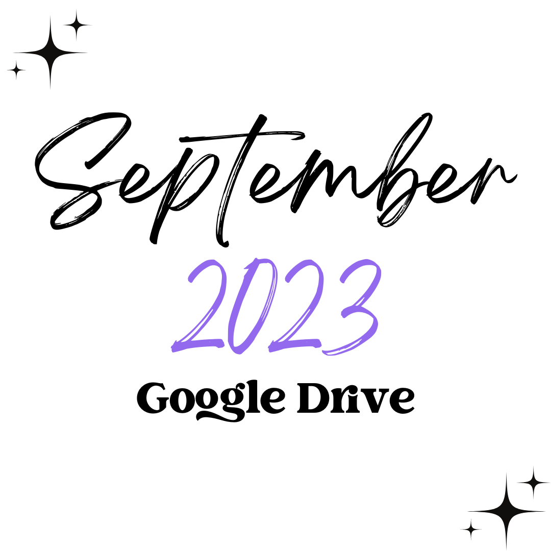 September 2023 Google Drive | 300 DPI | Transparent PNG | Seamless | Tumbler Wraps | Clipart