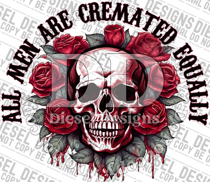 Cremated Equally Red | 300 DPI | Transparent PNG