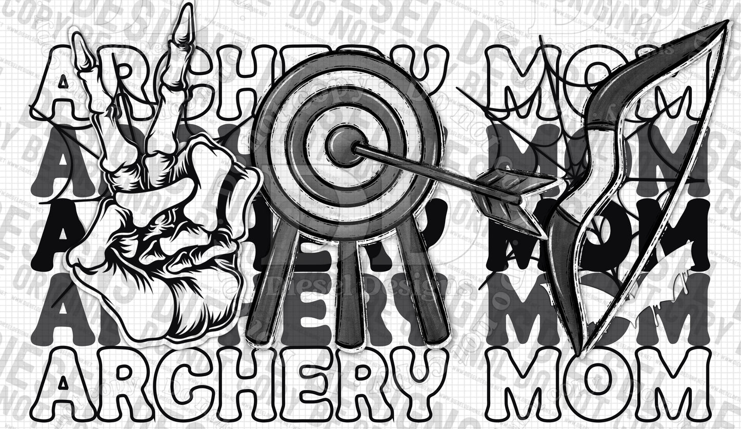 Archery Mom | 300 DPI | Transparent PNG | Digital File Only