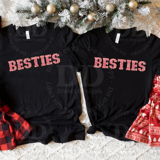 Candy Cane: Besties | 300 DPI | Transparent PNG | Digital File Only
