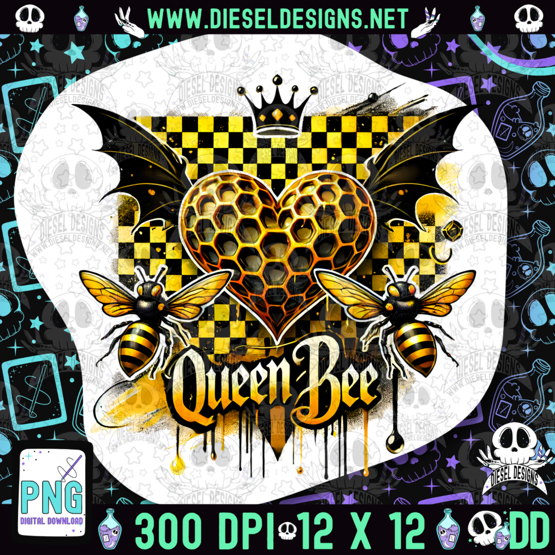 Queen Bee PNG | 300 DPI | Transparent PNG | Digital File Only