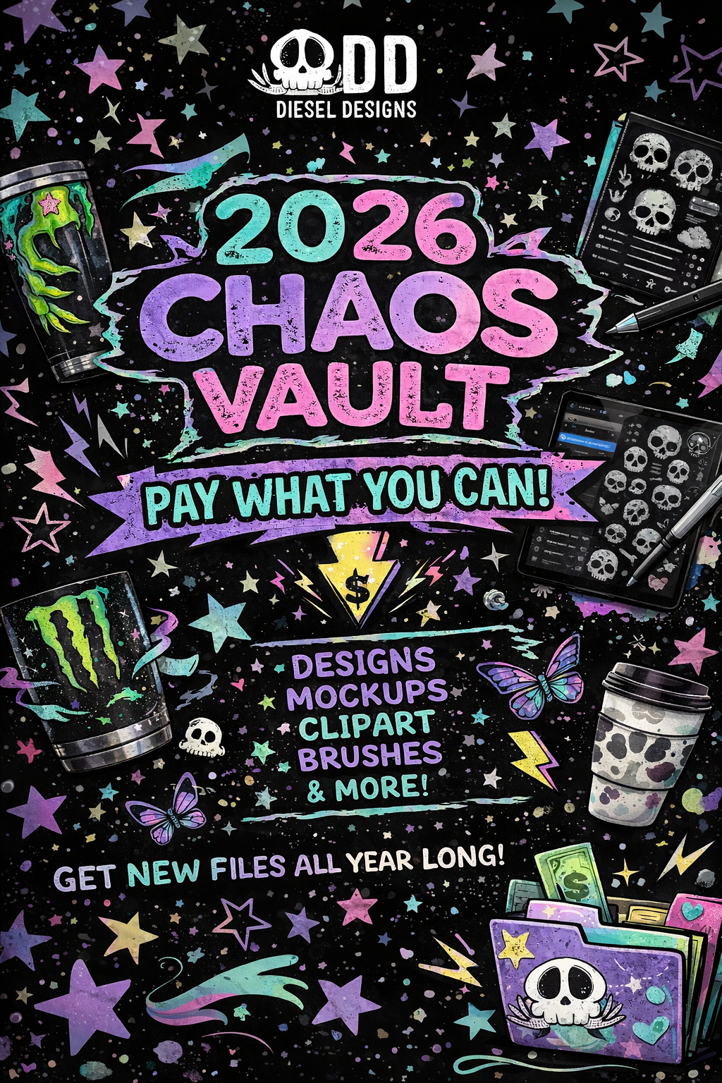 🖤 2026 CHAOS VAULT — PAY WHAT YOU CAN ✨