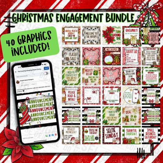 Christmas | Engagement KIT | Editable CANVA graphics included | 30 Files