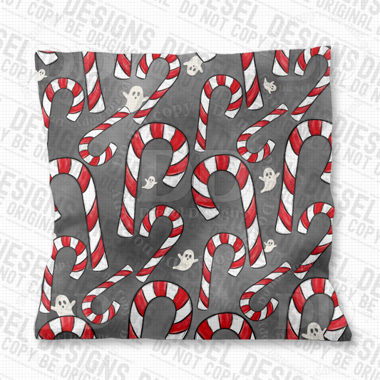 Spooky Candy Canes | Seamless File | 300 DPI | 12" x 12" | Digital File only