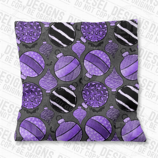 Spooky Purple Ornaments | Seamless File | 300 DPI | 12" x 12" | Digital File only