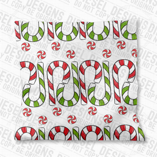 Cnadies & Candy Canes | Seamless File | 300 DPI | 12" x 12" | Digital File only