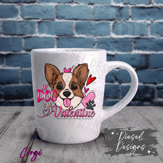 Valentine Dog - Corgi | 300 DPI | Transparent PNG | Digital File Only
