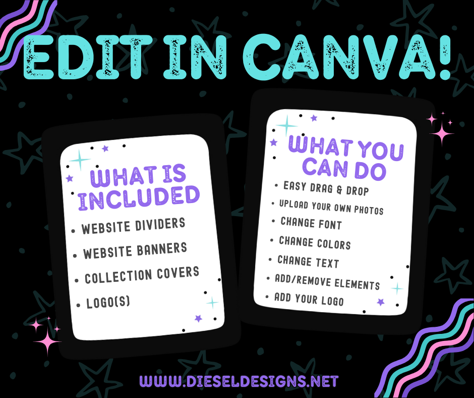 Grungy Witch Website Kit | Website Kits | Editable graphics included | Edit In Canva