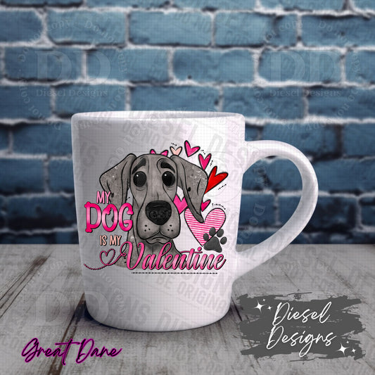 Valentine Dog - Great Dane | 300 DPI | Transparent PNG | Digital File Only