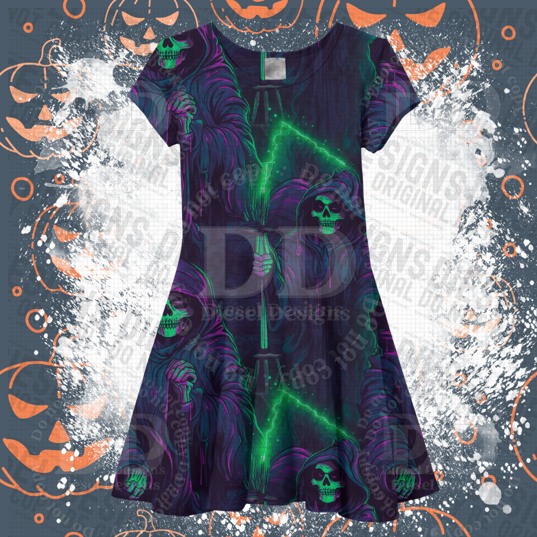 Grim Reaper V. Glowing | Seamless File | 300 DPI | 12" x 12"