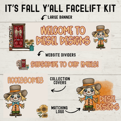 It's Fall, ya'll! | Website Kits | Editable graphics included