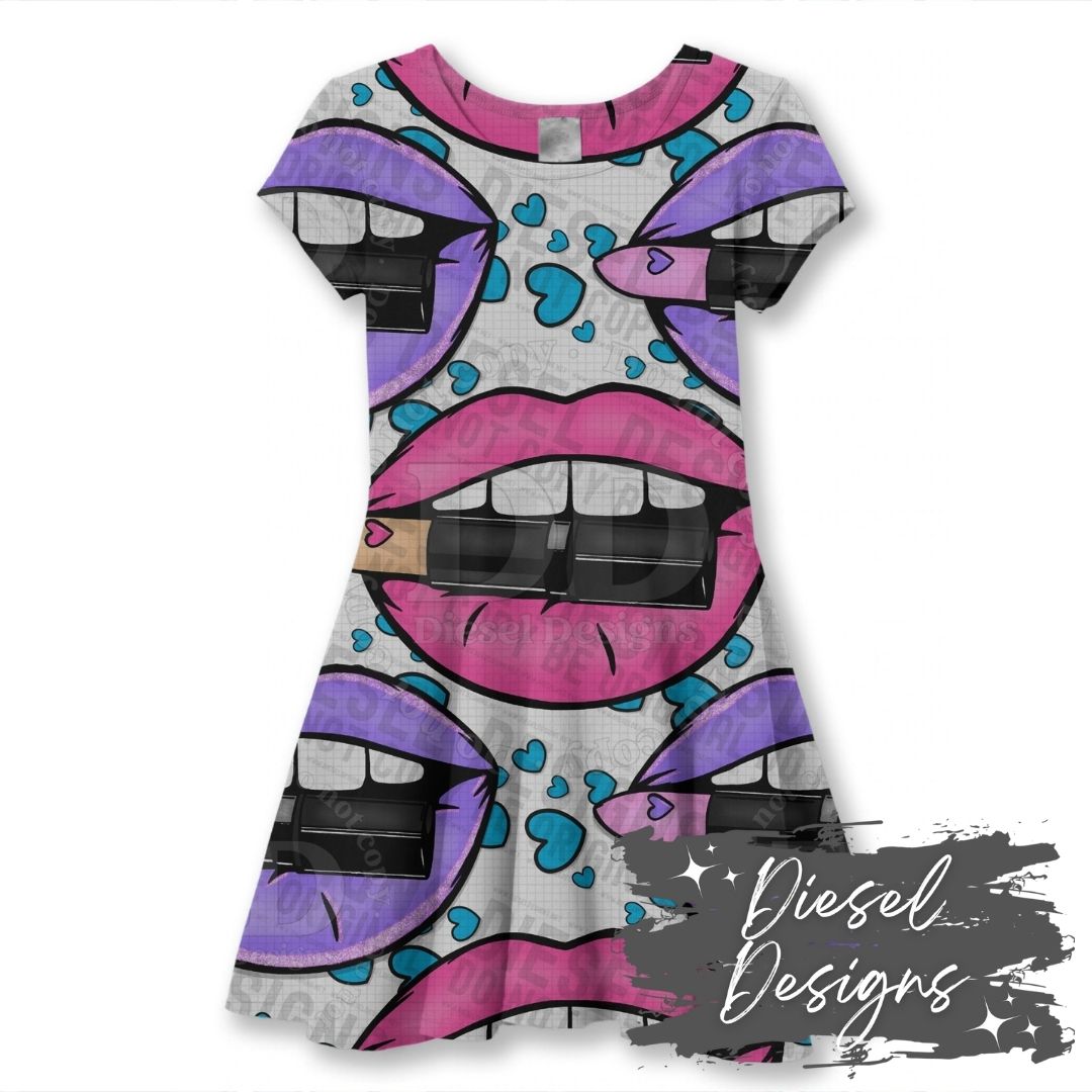 Colorful Lips | Seamless File | 300 DPI | 12" x 12" | Digital File only