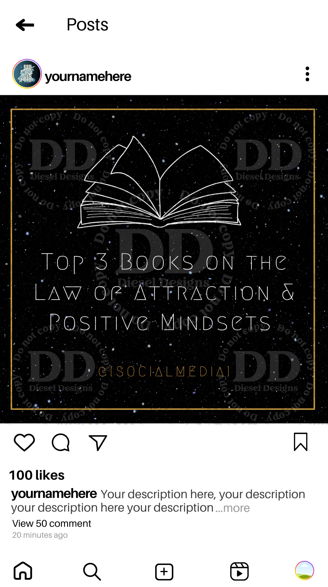 Manifest That Shit Engagement | Engagement graphics | 42 Files | Canva Templates | Edit in Canva