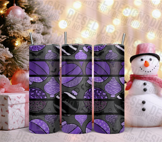 Spooky purple ornaments | 20oz. Tumbler Wrap | 300 DPI | Digital File Only