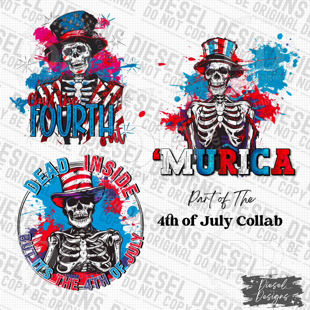 4th of July Collab | 300 DPI | PNG | Seamless | Tumbler Wraps | Collab | Digital File Only