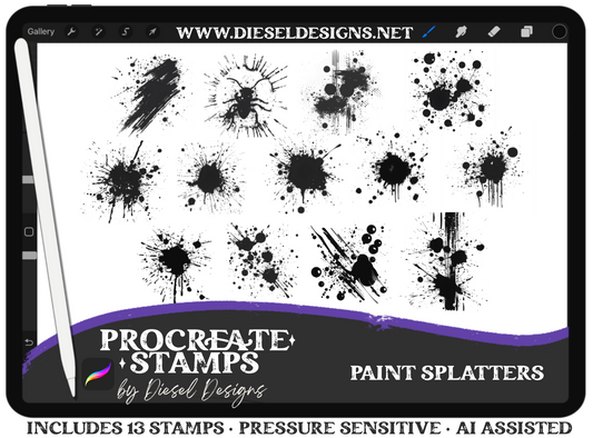 Paint Splatters | PROCREATE BRUSHES/STAMPS | Digital File Only