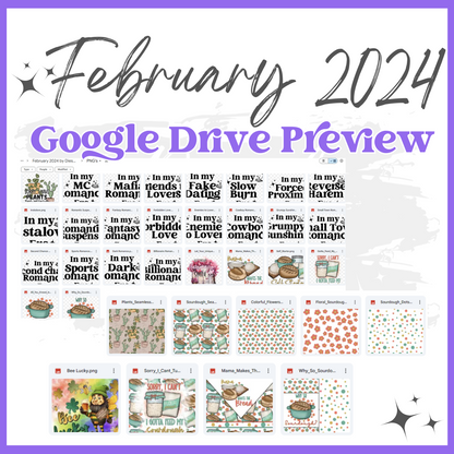 February 2024 Google Drive | 300 DPI | Transparent PNG | Seamless | Tumbler Wraps | Clipart