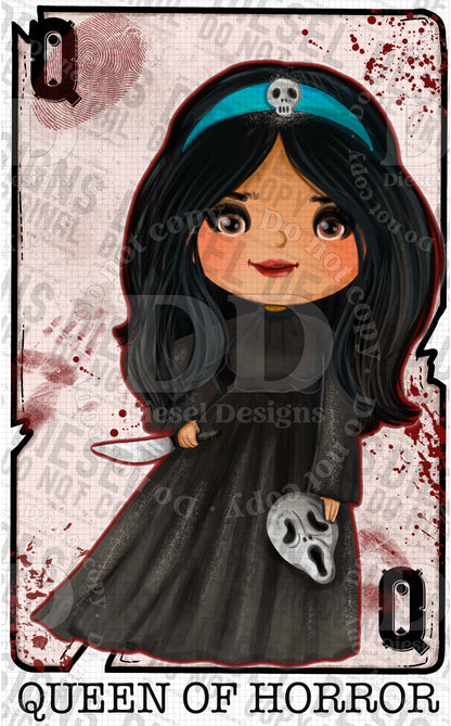 Queen of Horror Collab with Early Bird Design Co. | 300 DPI | PNG | Seamless | Tumbler Wraps | Collab |