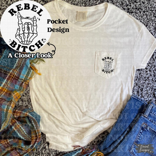 In my rebel bitch era - pocket design | 300 DPI | Transparent PNG | Digital File Only