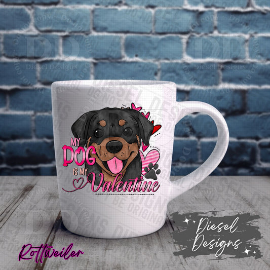 Valentine Dog - Rottweiler | 300 DPI | Transparent PNG | Digital File Only
