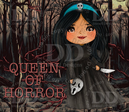 Queen of Horror Collab with Early Bird Design Co. | 300 DPI | PNG | Seamless | Tumbler Wraps | Collab |