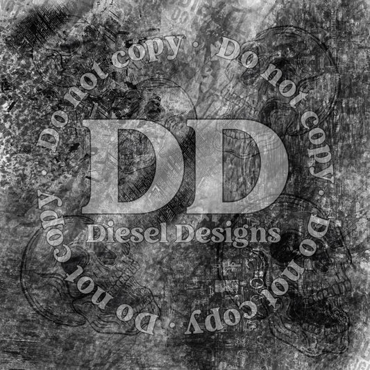 Skull Grunge Digital Paper  | 300 DPI | Transparent PNG | Clipart |