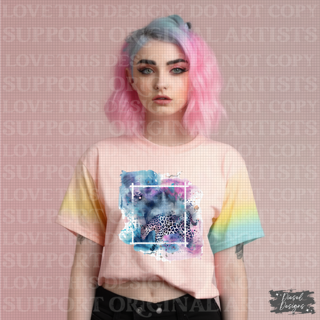 Watercolor Cheetah Design | 300 DPI | Transparent PNG | Digital File Only