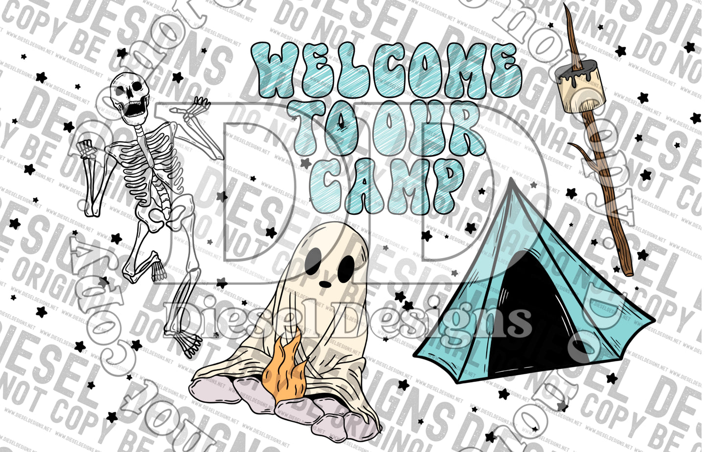 Welcome to our camp | 300 DPI | Transparent PNG