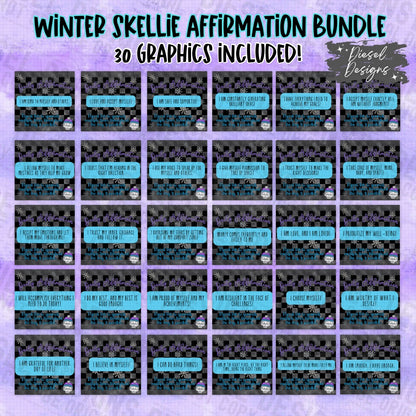 Winter Skellie Daily Affirmations | Engagement graphics | 30 Files