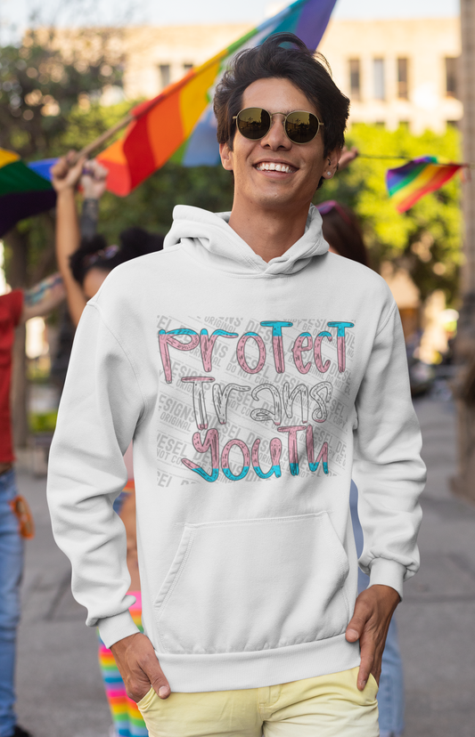 Trans protect youth words | 300 DPI | Transparent PNG