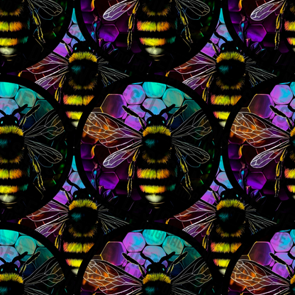 Night Bee | 300 DPI | 12" x 12" | Seamless File