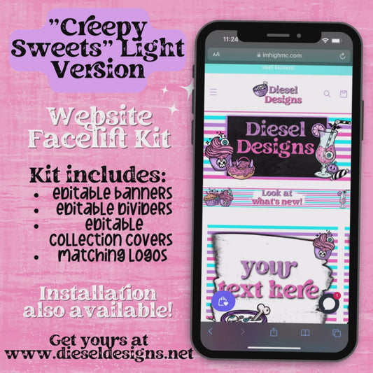Creepy Sweets - Light Version | Website Kits | Editable graphics included