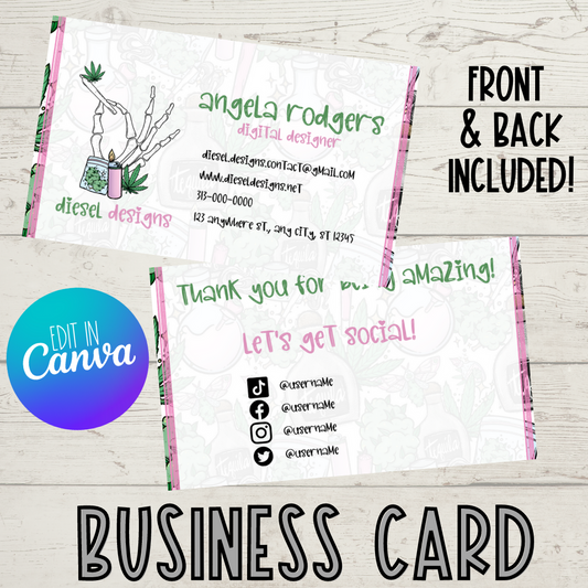 420 Version 1 | Business Card | Editable in CANVA