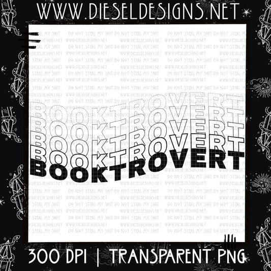Booktrovert | Design | 300 DPI | PNG