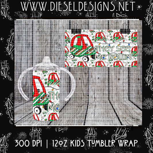 Christmas Coupe Kids Tumbler Wrap | 300 DPI |