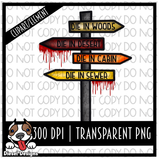 Sign Post | 300 DPI | Transparent PNG | Clipart |