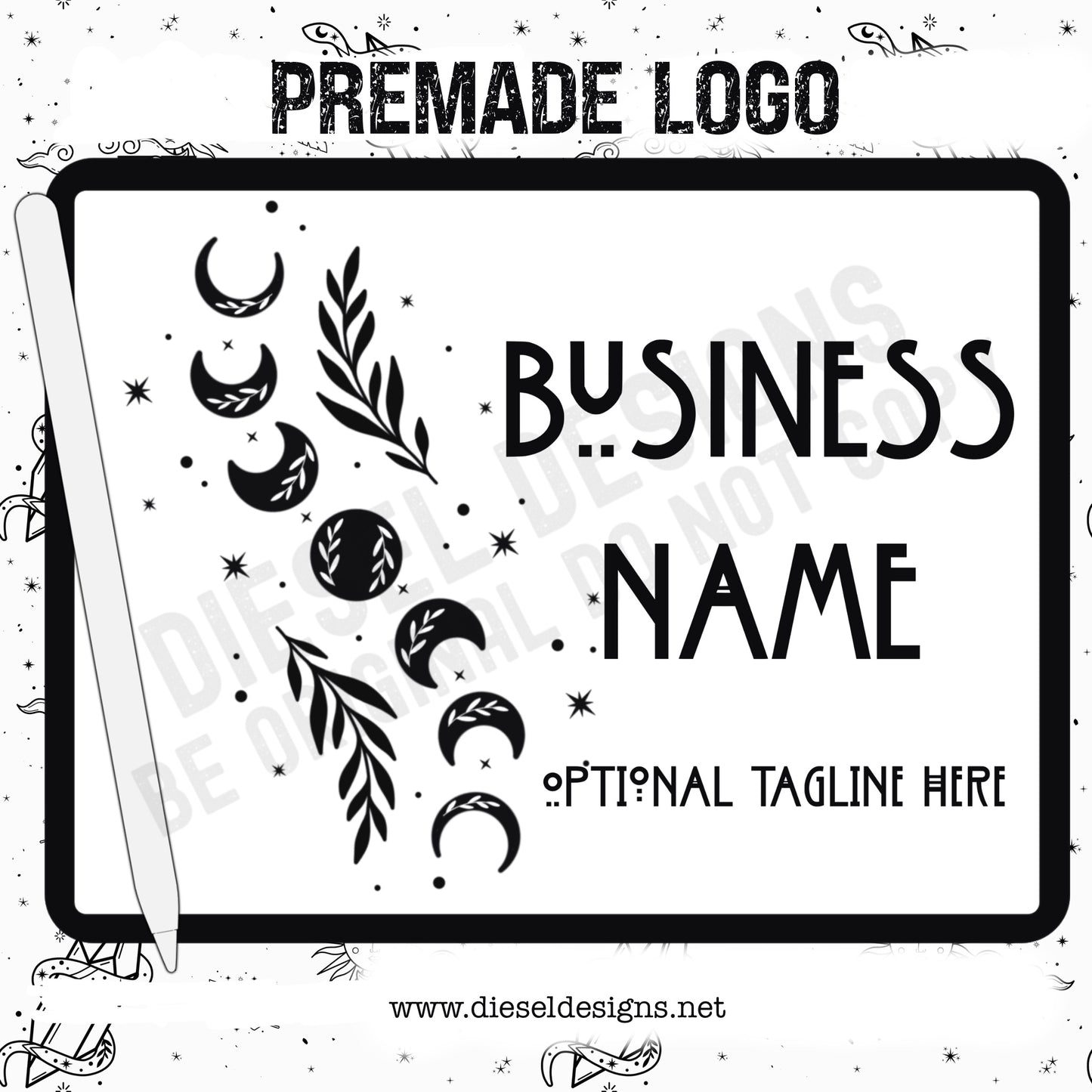 Magical Premade Logo  | 300 DPI | Transparent PNG |