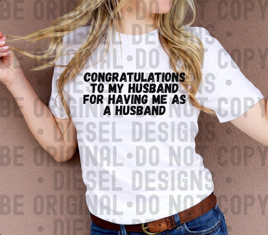 Congratulations Husband Husband | 300 DPI | Transparent PNG