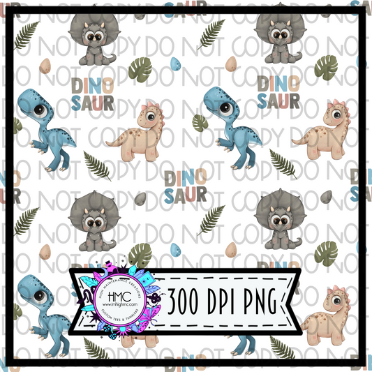Dino's | 300 DPI | Seamless 12"x12" | 2 sizes Included