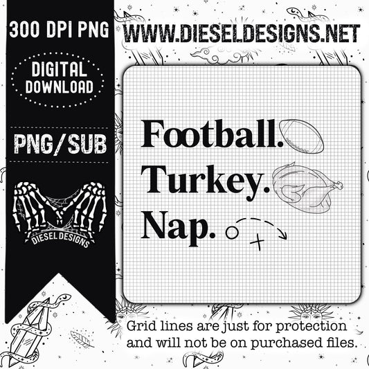 Football Turkey Nap | 300 DPI | PNG |