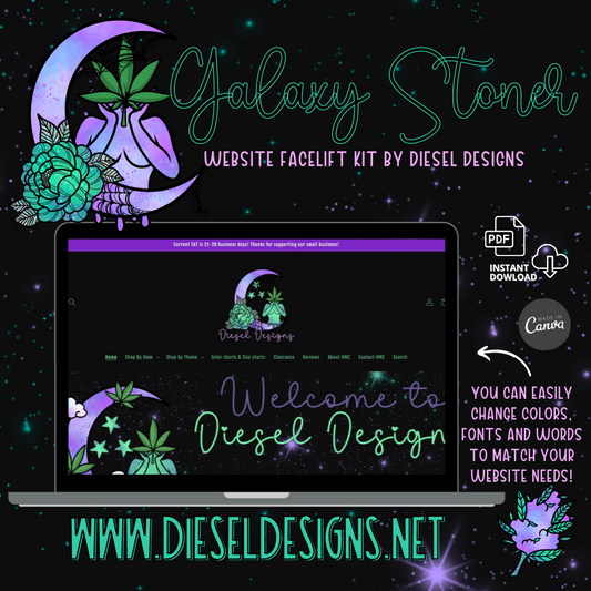 Galaxy Stoner | Website Kits | Editable graphics included