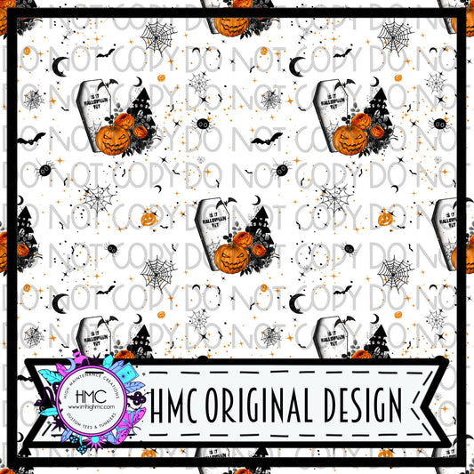 Is it Halloween | 300 DPI | Seamless 12"x12" | 2 sizes Included