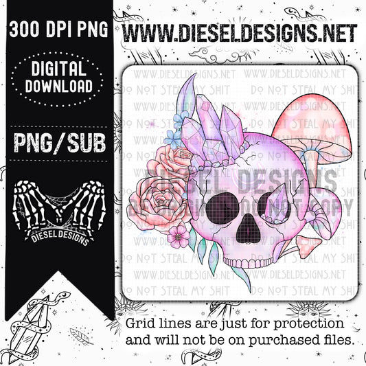 Magical Skull PNG  | 300 DPI | Transparent PNG