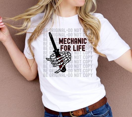 Mechanic For Life | 300 DPI | Transparent PNG