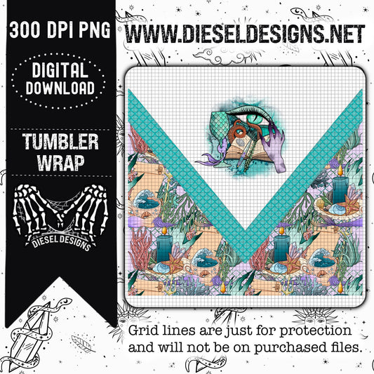 Mermaid Spells Split Tumbler Wrap | Design | 300 DPI | PNG |